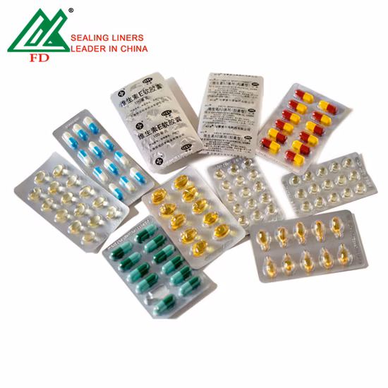 Foglio di alluminio stampato Ptp per imballaggio medico in rotoli di foglio di copertura per blister stampato per prodotti farmaceutici